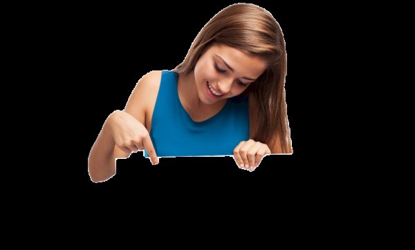 Человек с плакатом в руках