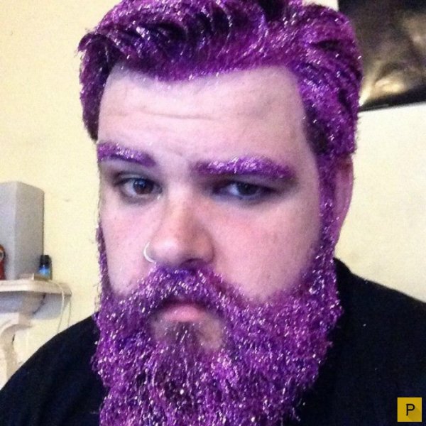 Фиолетовые волосы у мужчин