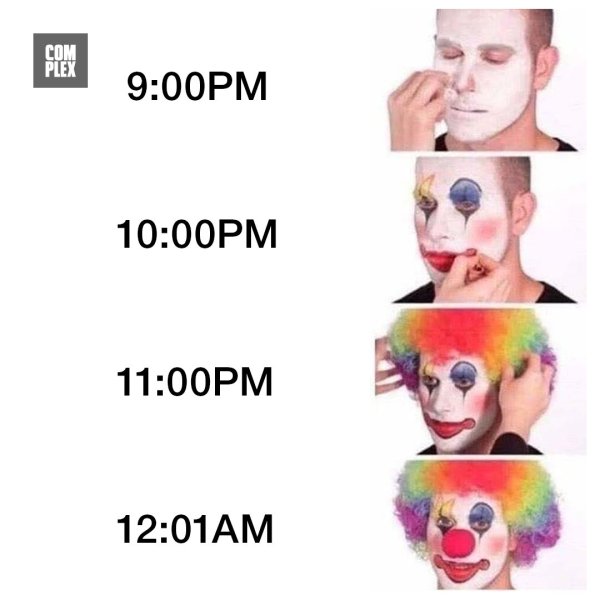 Грим клоуна Мем