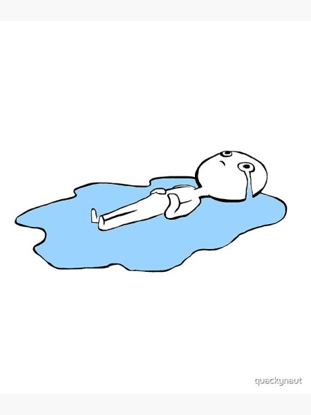 Человечек в луже слез