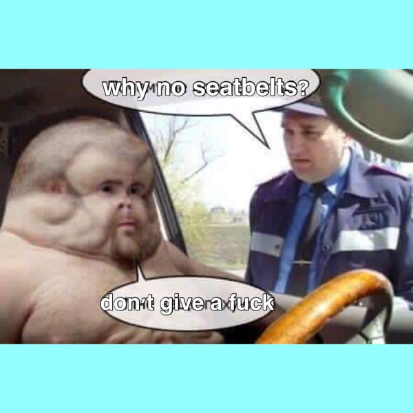 Человек способный выжить в автокатастрофе Мем