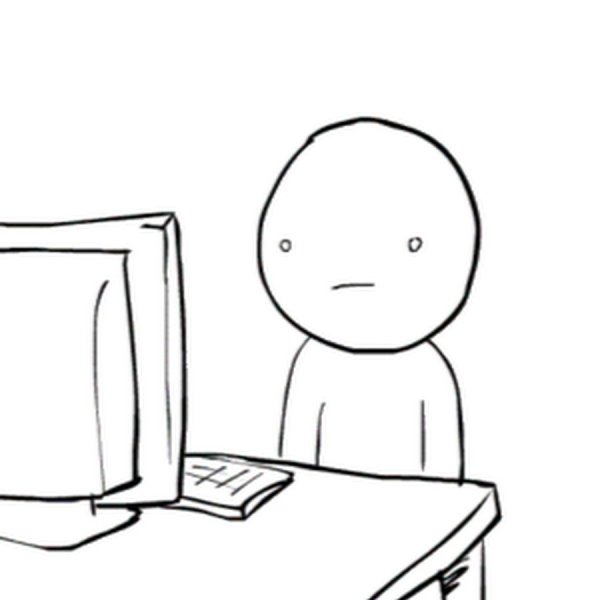 Человечек перед компом
