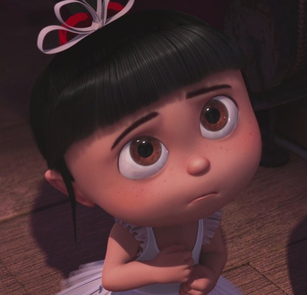 Мультяшная девочка с большими глазами