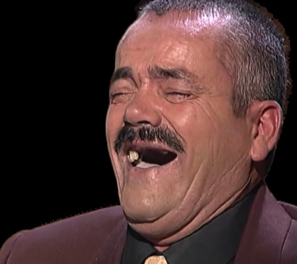 Беззубый мужик смеется