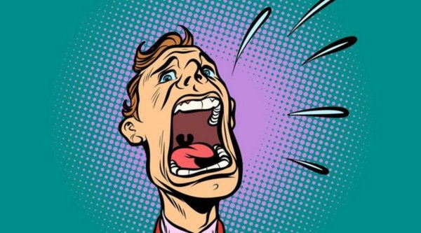 Орущий человек мультяшный