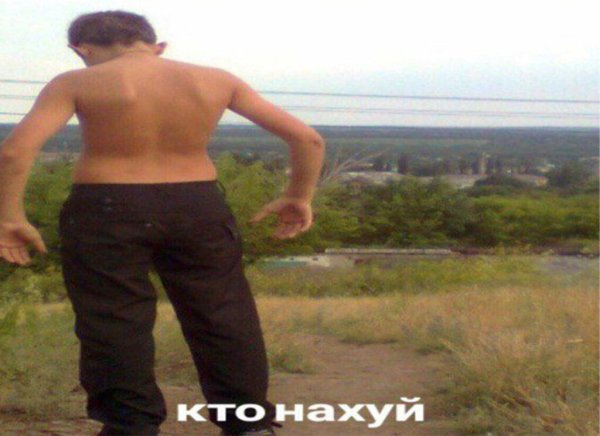 Пацан на горе Мем
