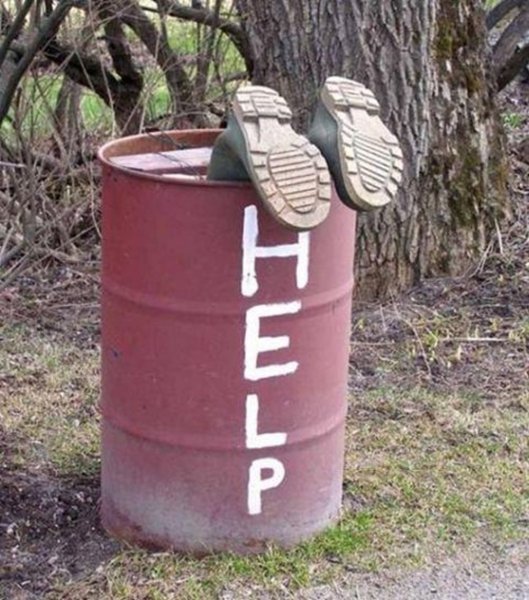 Бочки смешные на даче