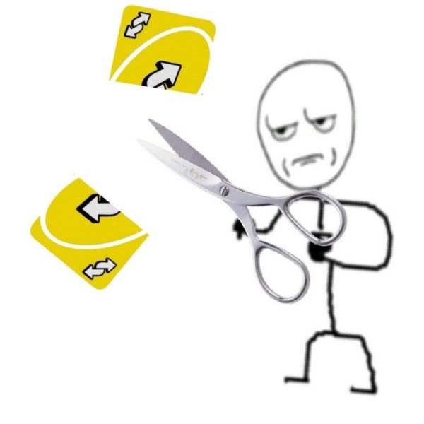 Разрезанная карта уно Мем