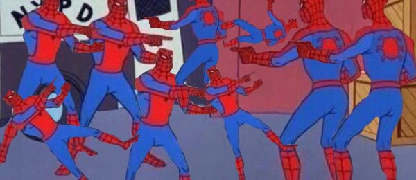 Человеки пауки показывают друг на друга