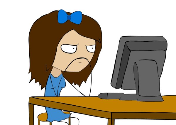 Мемы сидит за компом