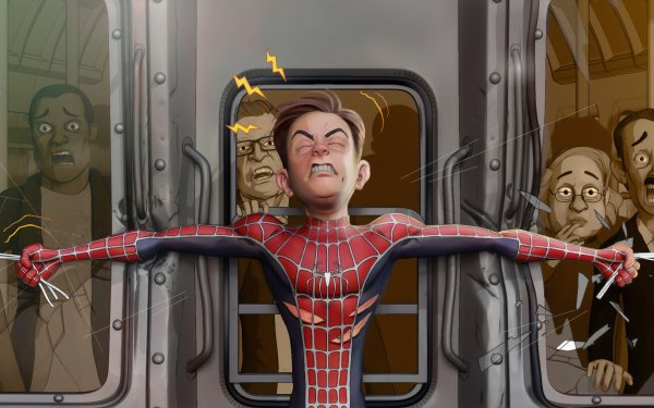 Тоби Магуайр останавливает поезд