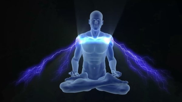 Человек светится