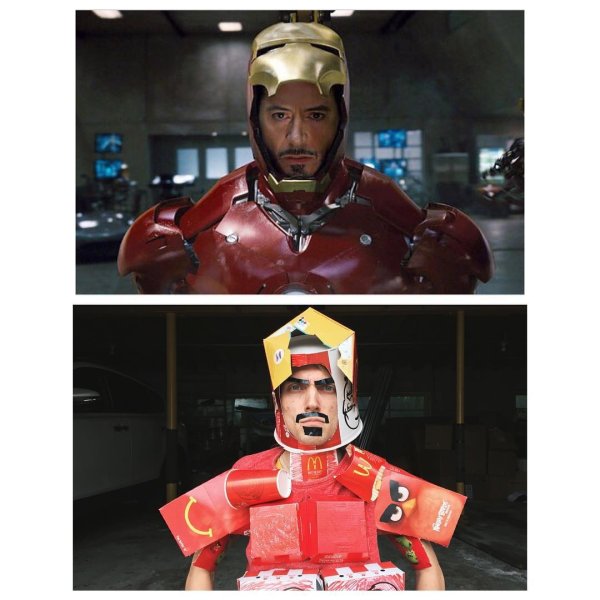 Железный человек косплей смешной