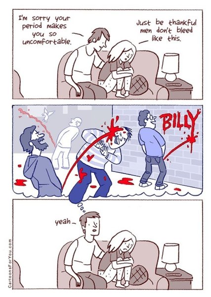 Если бы у мужчин были месячные прикол