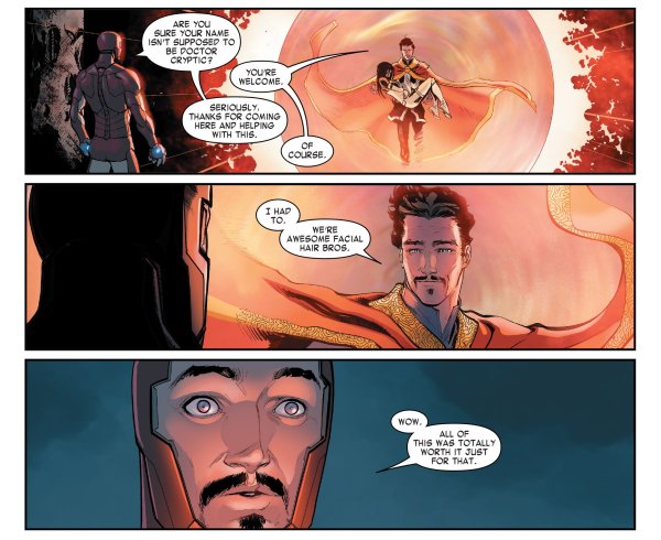 Комиксы Марвел доктор Стрэндж и Тони Старк