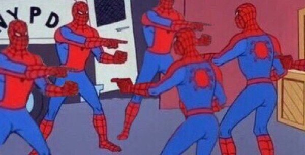 Человек паук друг на друга