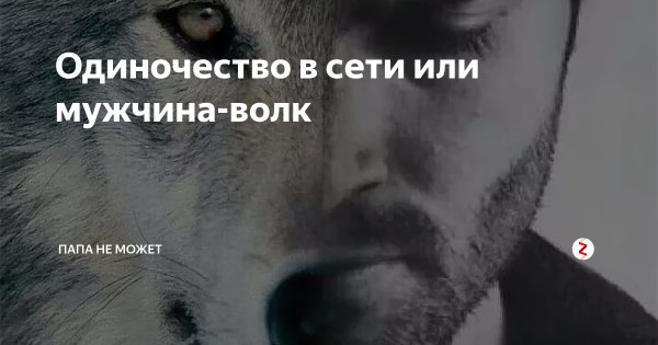 Одинокий волк мужчина