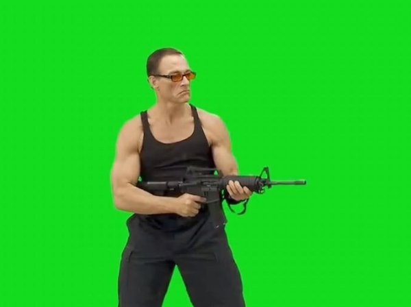 Вандам Жан Клод стреляет