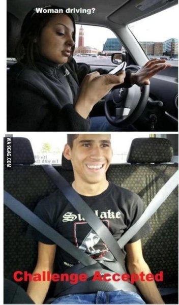 Девушка за рулем прикол