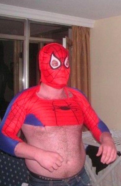 Смешной костюм Спайдермена
