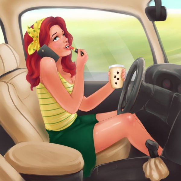 Девочка за рулем