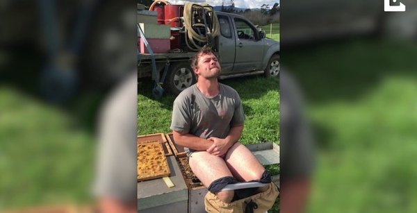 Парень содиться на банку