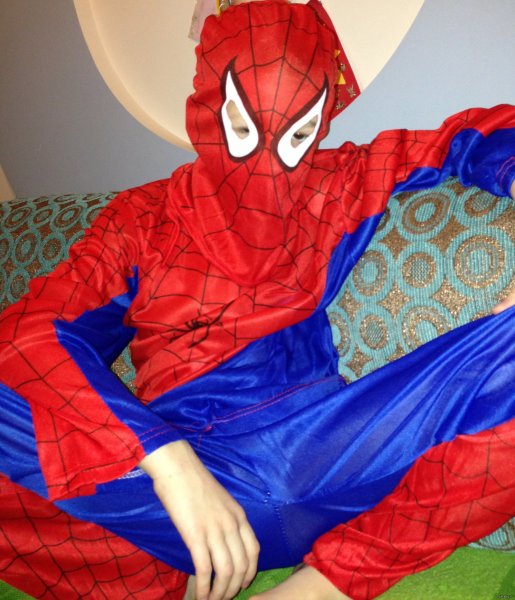 Смешной костюм человека паука