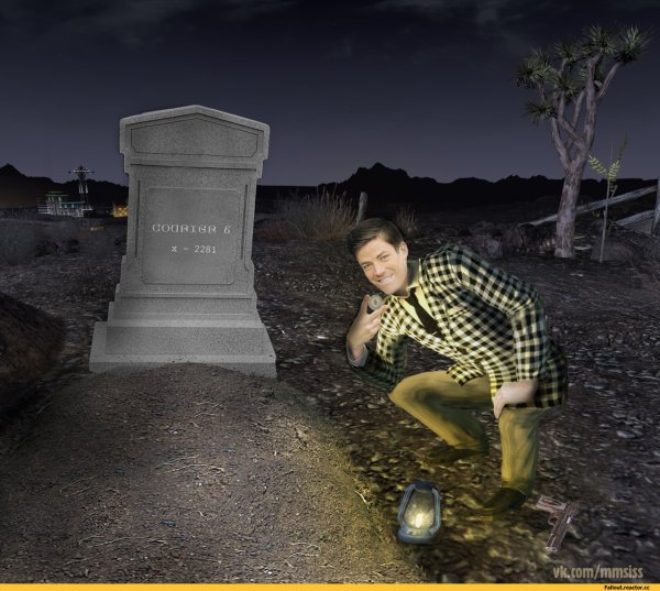 Грант Гастин на могиле Оливера