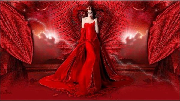 Женщина в Красном гиф