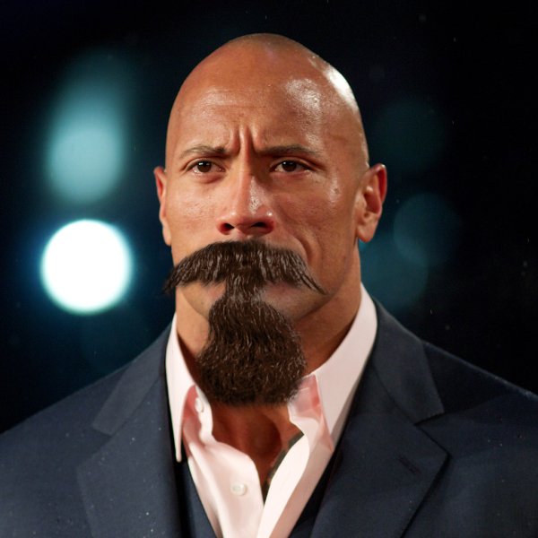 Дуэйн Джонсон с бородой