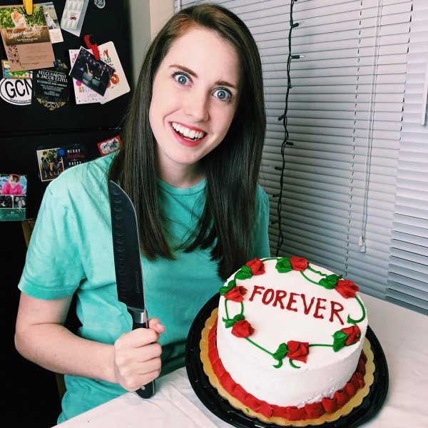 Навязчивая девушка Мем