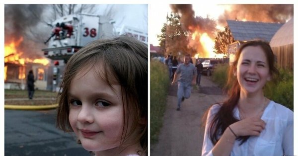 Девочка с горящим домом