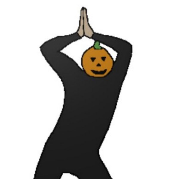 Чел с тыквой на голове