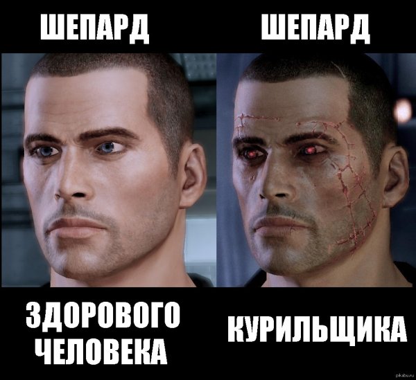 Масс эффект 3 шрамы на лице Шепарда
