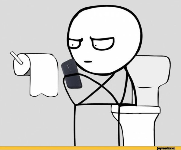 Мем про туалет и телефон