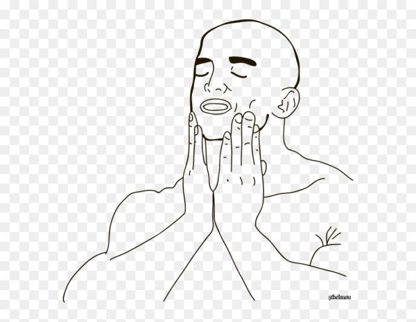 Мем человек держится за щеки