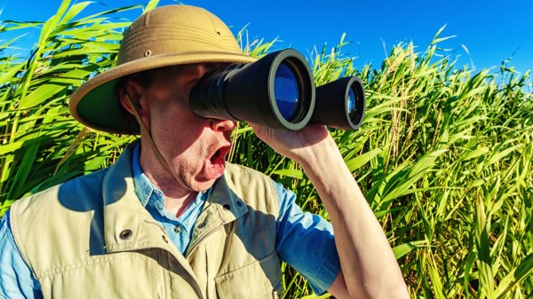 Человек с биноклем