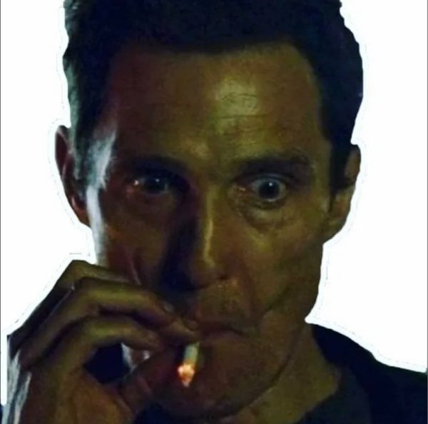 Метью Макконахи курит