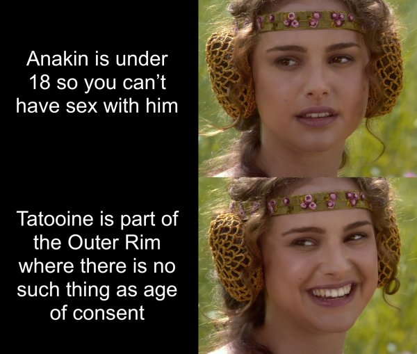 Мем Звездные войны Энакин и Падме