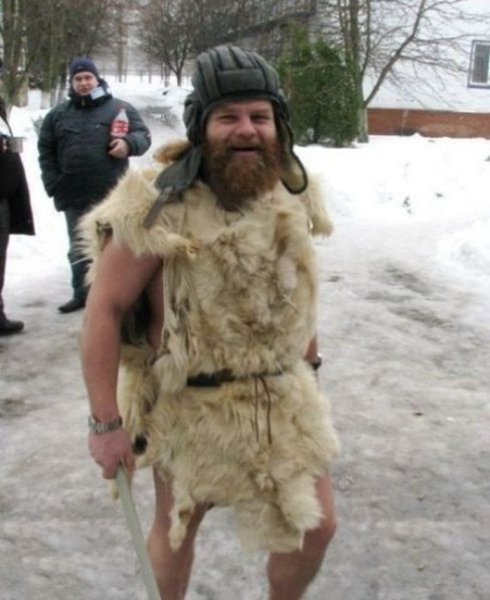 Человек в тулупе