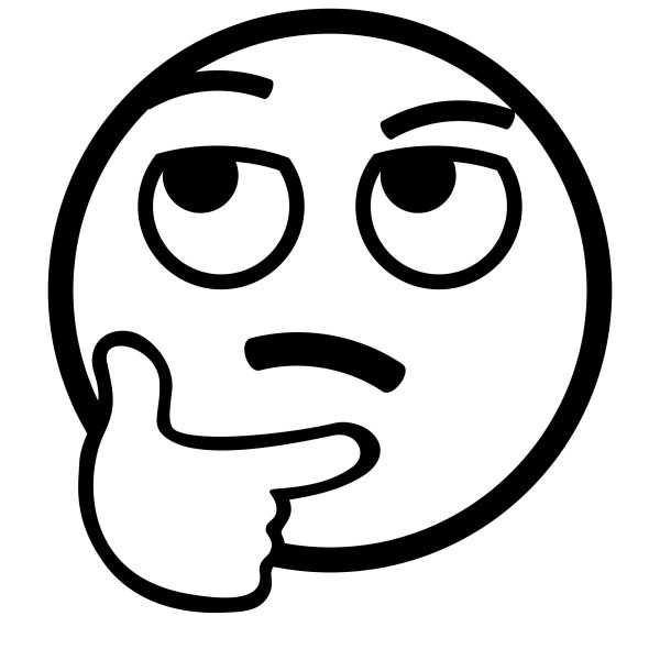 Задумчивый смайлик раскраска