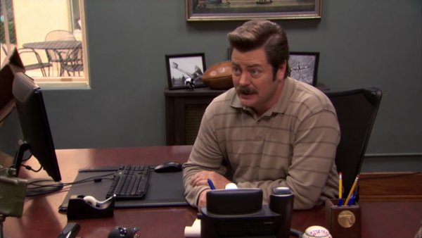 Рон Свонсон gif