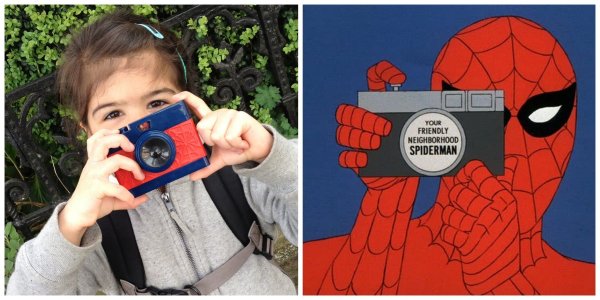 Питер Паркер с фотоаппаратом