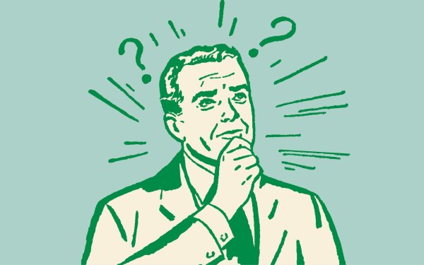 Человек думает Мем