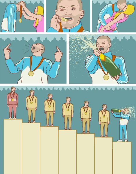 Третье место радуется Мем