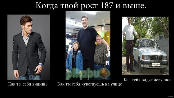 Человек высокий и низкий