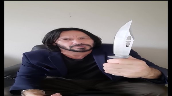 Keanu Reeves with Knife