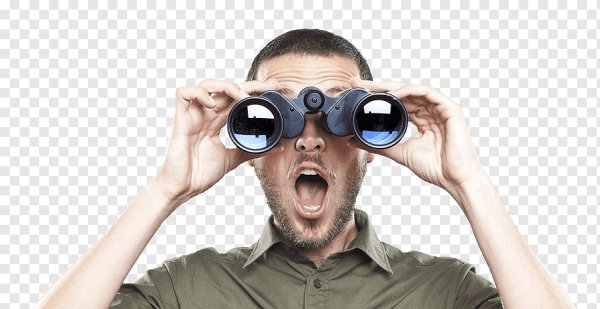 Мужчина с биноклем