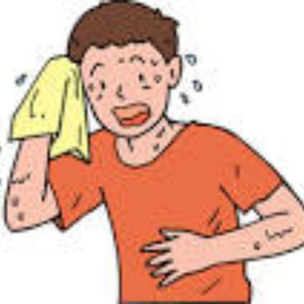 Потный человек