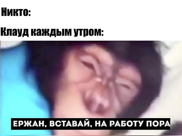 Ержан вставай на работу пора